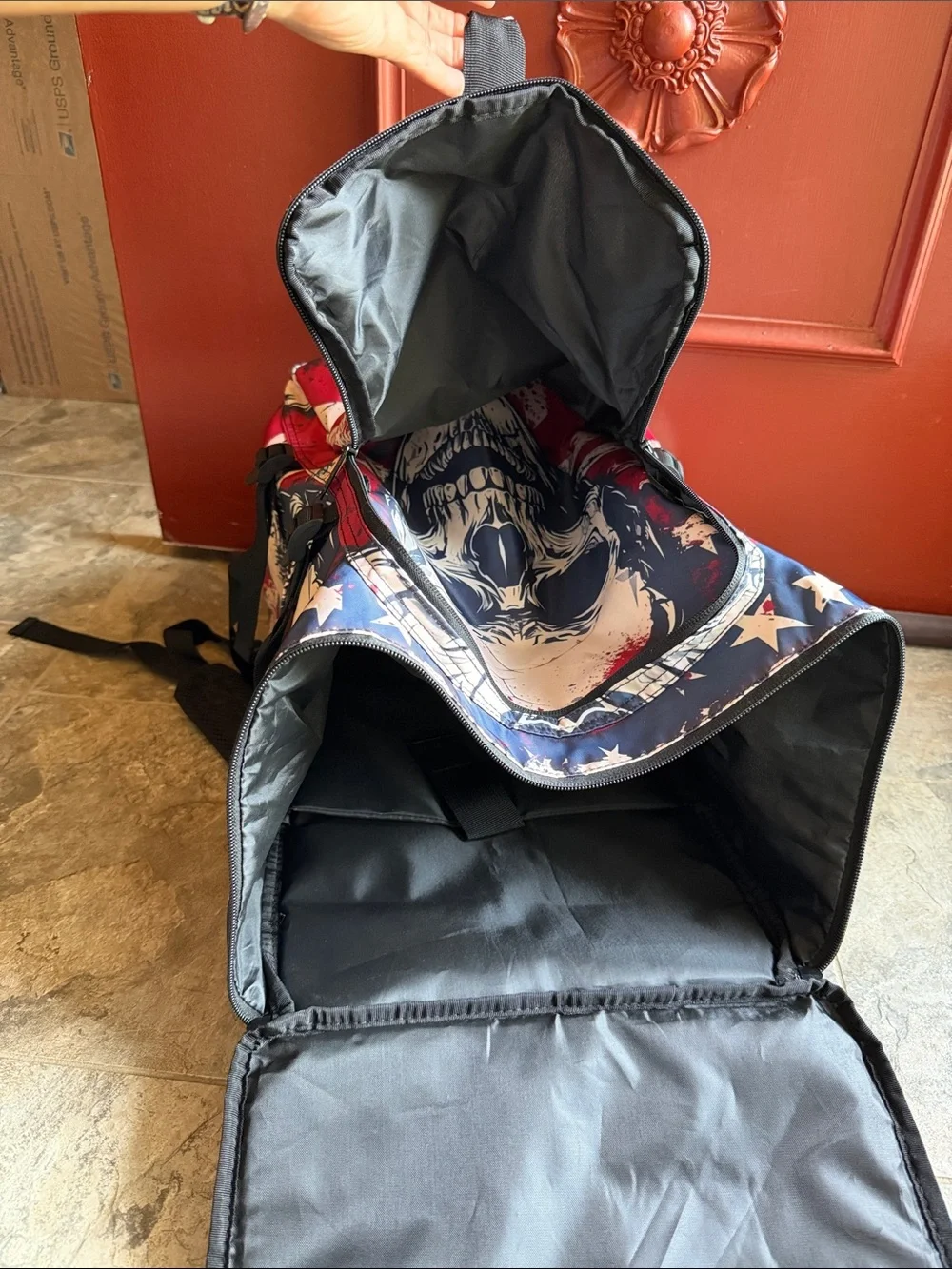 🇺🇸 Skull Patriotic Backpack/dufffel - Red, Blue, White